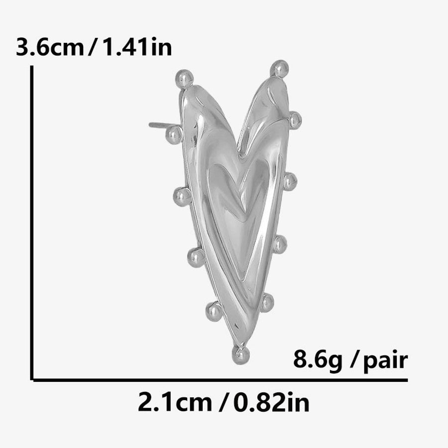 1 Pair Casual Simple Style Streetwear Geometric Irregular Plating 304 Stainless Steel Ear Studs