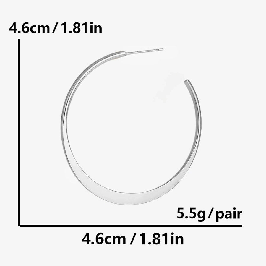 1 Pair Casual Simple Style Streetwear Solid Color Irregular Plating 304 Stainless Steel Earrings