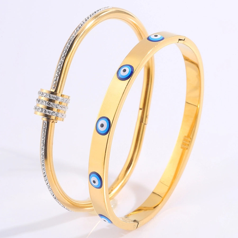 Elegant French Style Classic Style Eye 304 Stainless Steel Bangle In Bulk