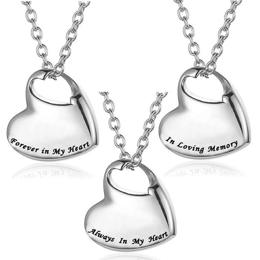 Jewelry Casual Simple Style Letter Heart Shape 316 Stainless Steel  Polishing Pendant Necklace