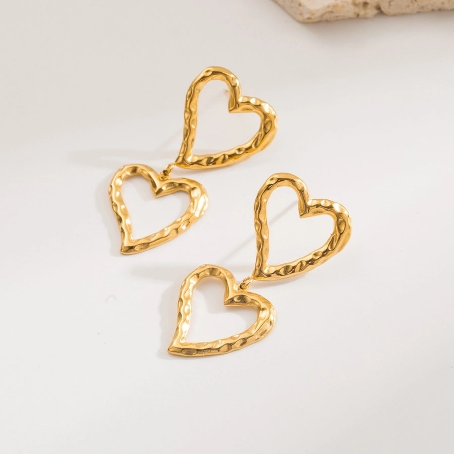 1 Pair Casual Modern Style Simple Style Sun Heart Shape Butterfly 304 Stainless Steel 18K Gold Plated Ear Studs