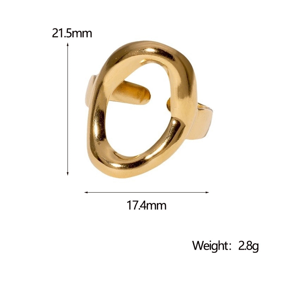 Jewelry IG Style Modern Style Simple Style Geometric 304 Stainless Steel 18K Gold Plated Open Rings