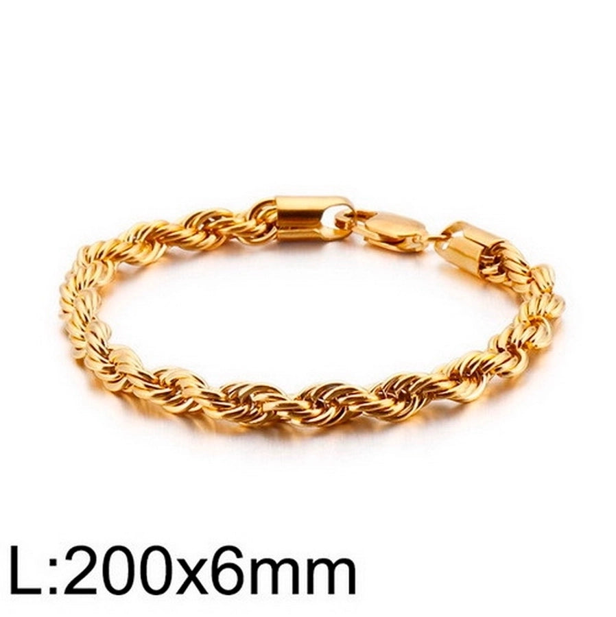 Elegant Simple Style Streetwear Twist 304 Stainless Steel 18K Gold Plated Unisex Bracelets