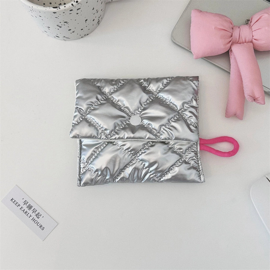 Streetwear Geometric pu Square Makeup Bags