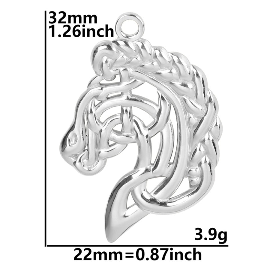 Jewelry IG Style Simple Style Horse 304 Stainless Steel 18K Gold Plated Hollow Out Pendant Necklace Necklace Pendant