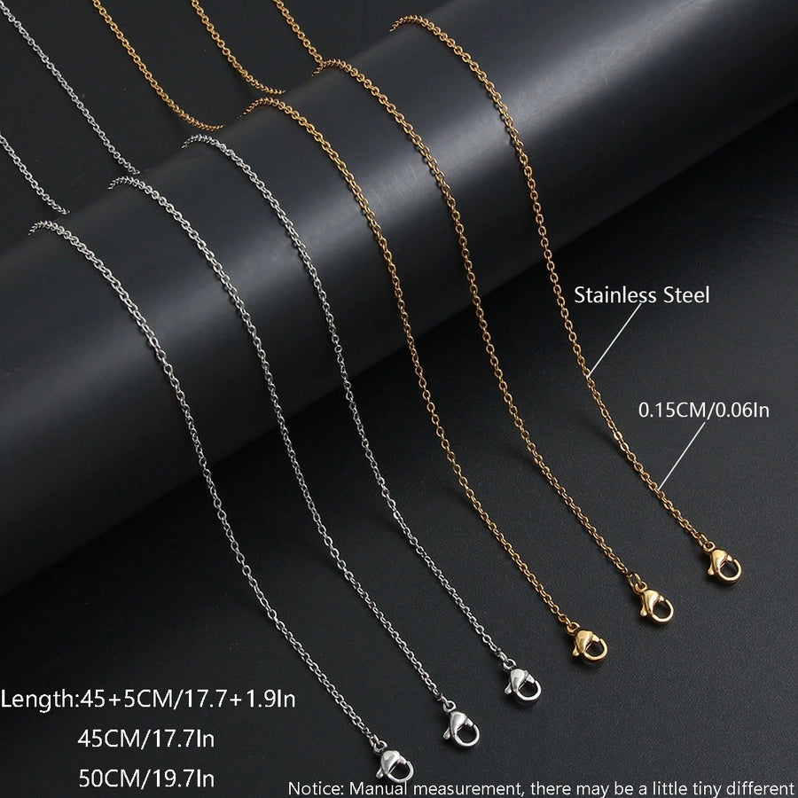 Jewelry Hip-Hop Simple Style Solid Color 304 Stainless Steel Plating Necklace