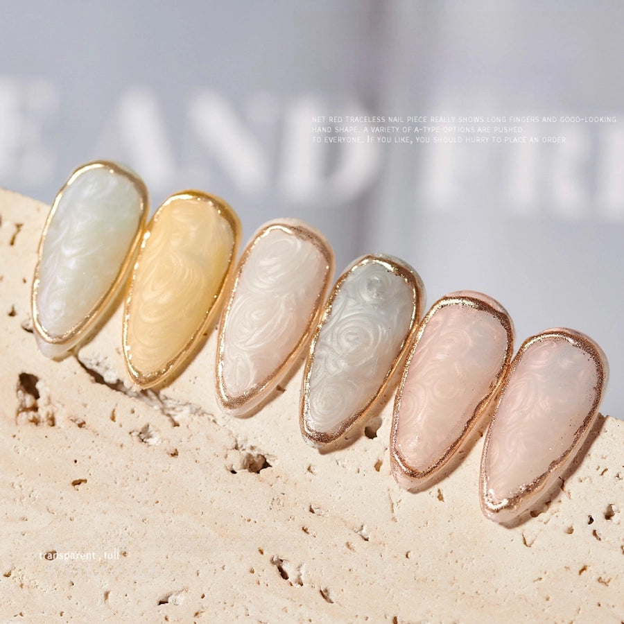 Pearl Shell Screw Thread Nail Polish Gel  New Autumn/winter White Aurora Borealis Texture Nail Art Uv Gel Pearl Shine