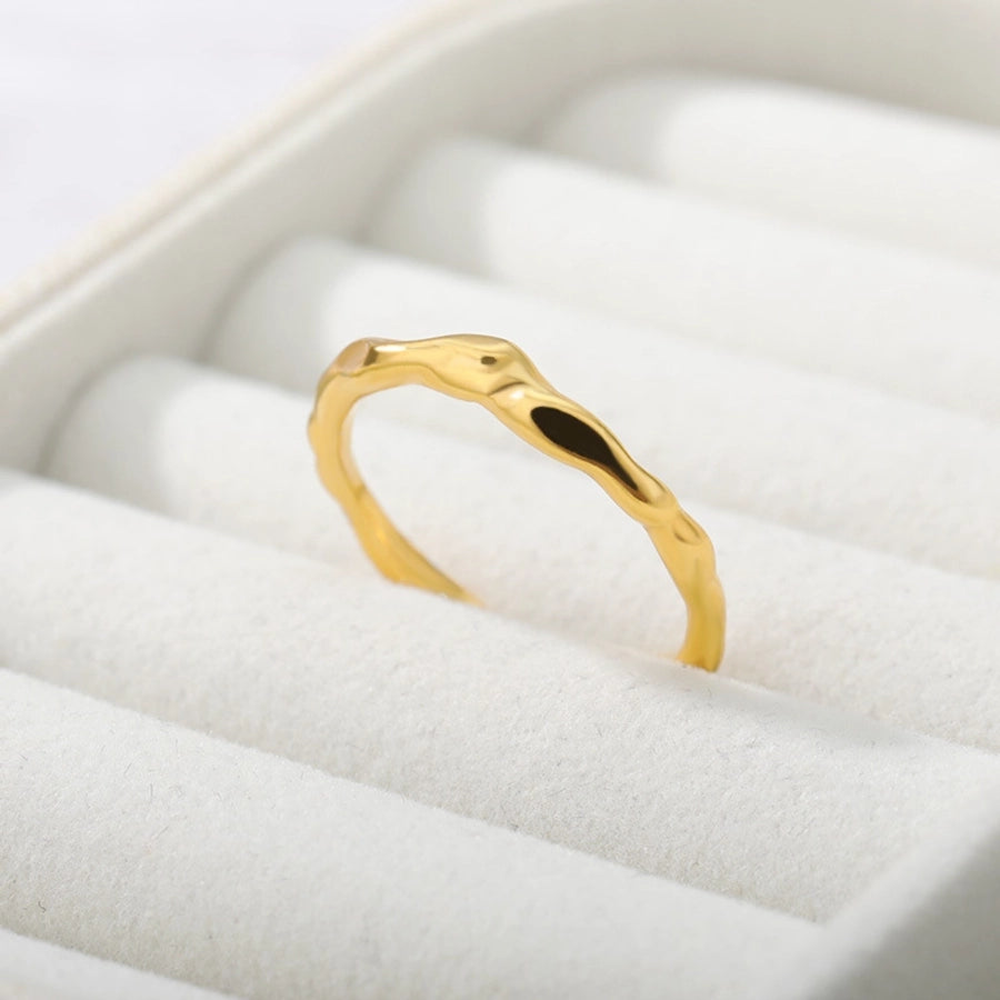 korean stainless steel irregular shape ring