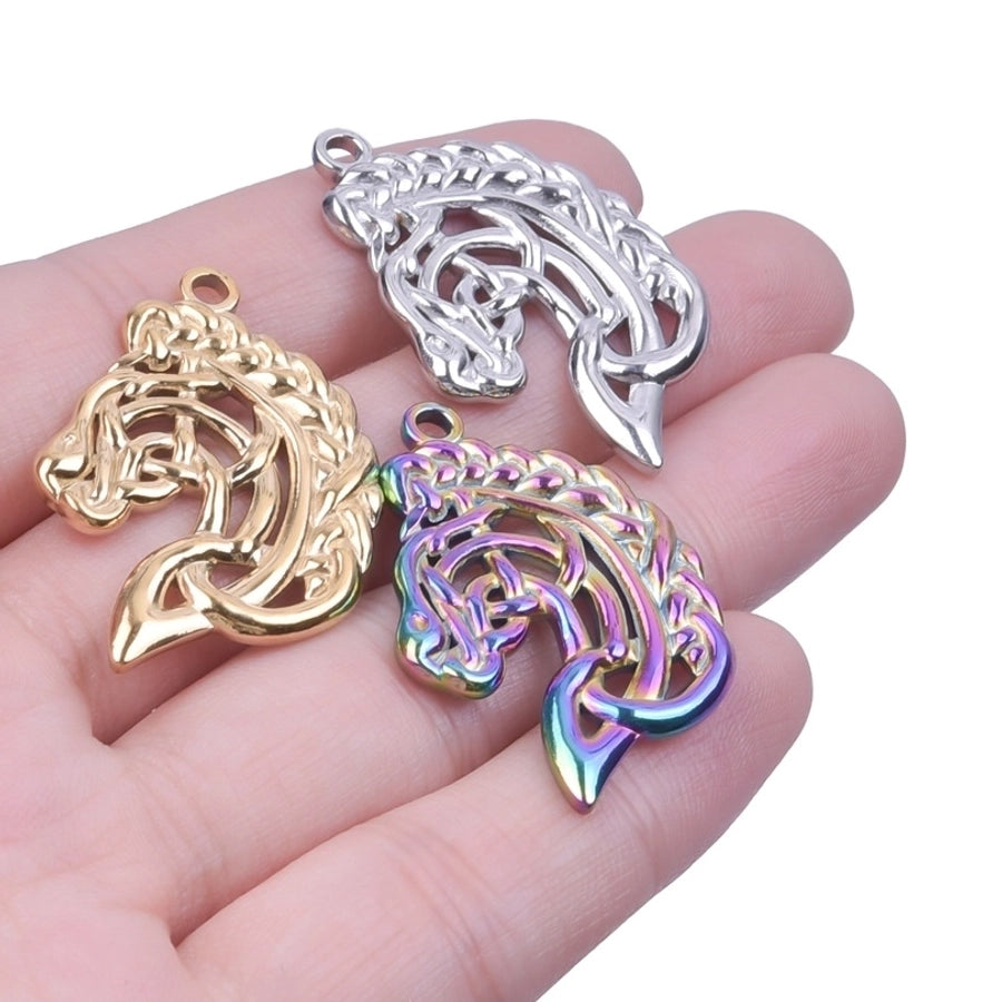 Jewelry IG Style Simple Style Horse 304 Stainless Steel 18K Gold Plated Hollow Out Pendant Necklace Necklace Pendant