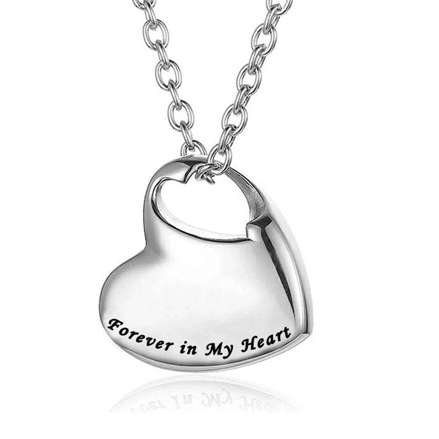 Jewelry Casual Simple Style Letter Heart Shape 316 Stainless Steel  Polishing Pendant Necklace