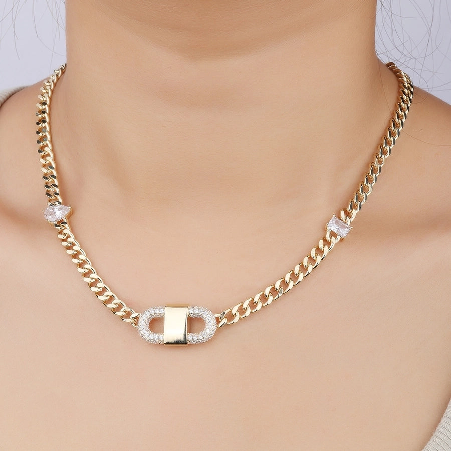 Copper 18K Gold Plated Asymmetrical Hollow Out Round Heart Shape Artificial Pearls Necklace - CEJEW