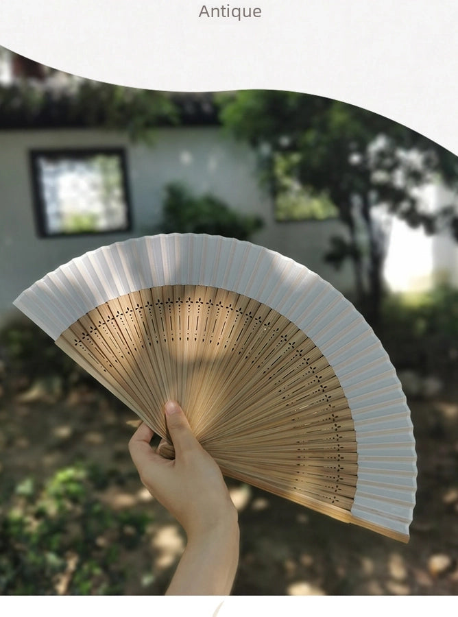 Portable Folding Gradient Fan Dance Dress Hanfu Photography Props Classical Chinese Cheongsam Morning Gown Easy Carry