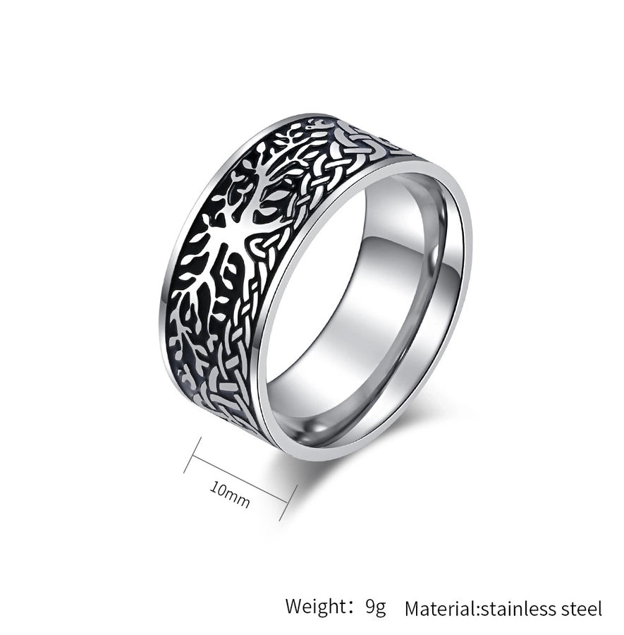 Simple Style Tree Chains Print 304 Stainless Steel 18K Gold Plated Rings In Bulk