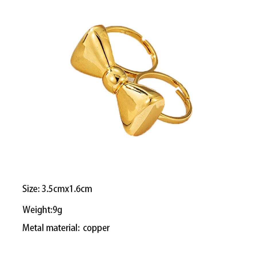 Copper Gold Plated Chinoiserie Romantic Sweet Inlay Carving Heart Shape Zircon Open Rings