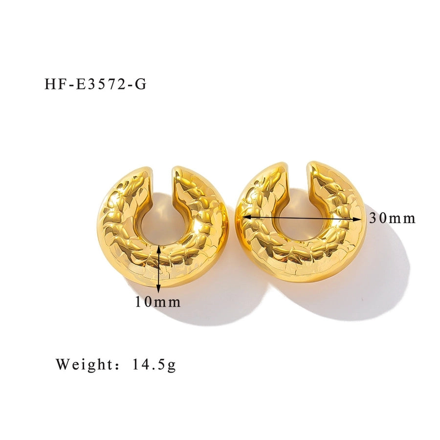 1 Piece Simple Style Classic Style Solid Color Plating 304 Stainless Steel Ear Cuffs