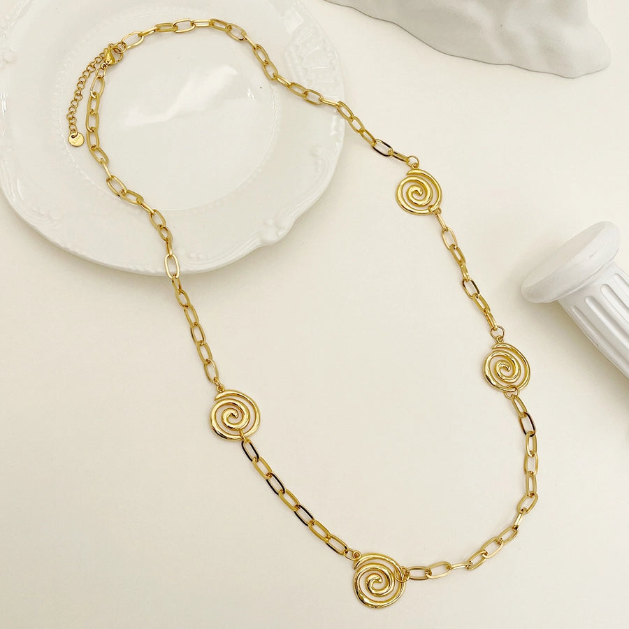 304 Stainless Steel 14K Gold Plated Casual Simple Style Polishing Plating The Answer Necklace - CEJEW