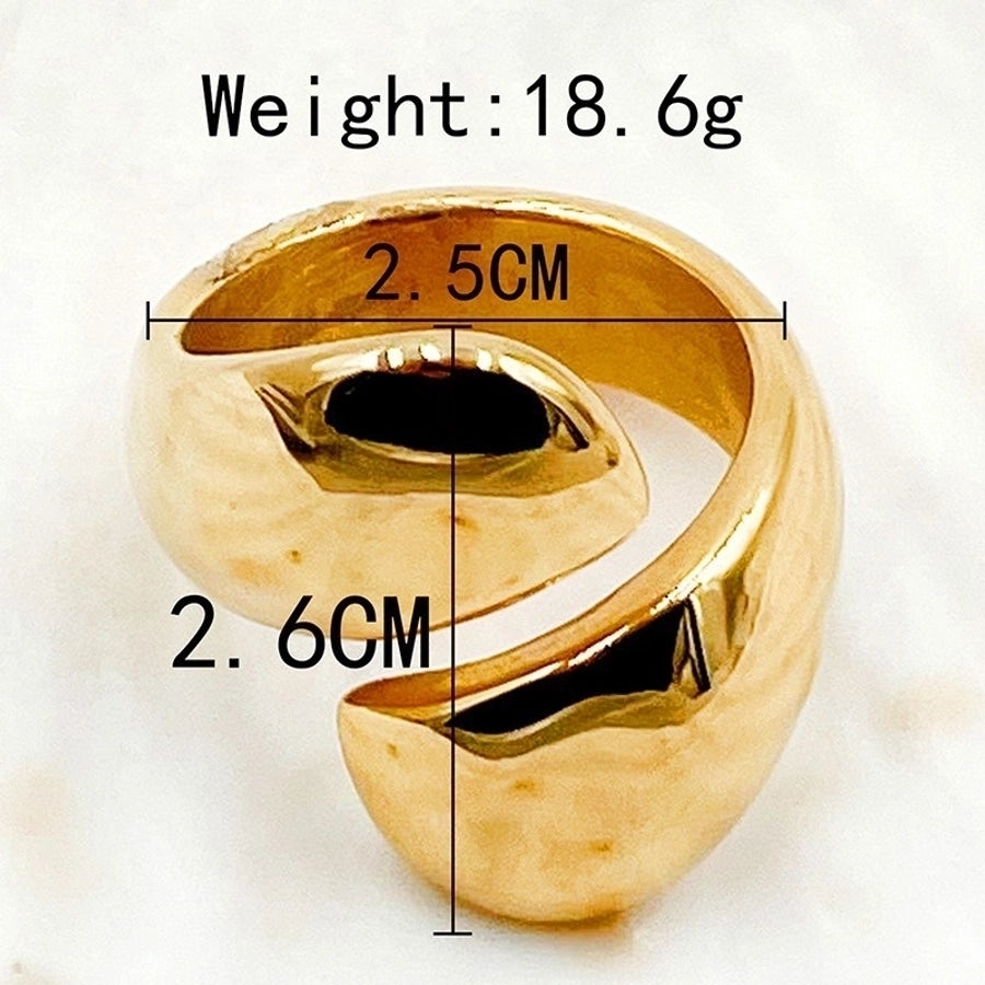 Jewelry Exaggerated Classic Style Geometric Solid Color 304 Stainless Steel Irregular Plating Rings