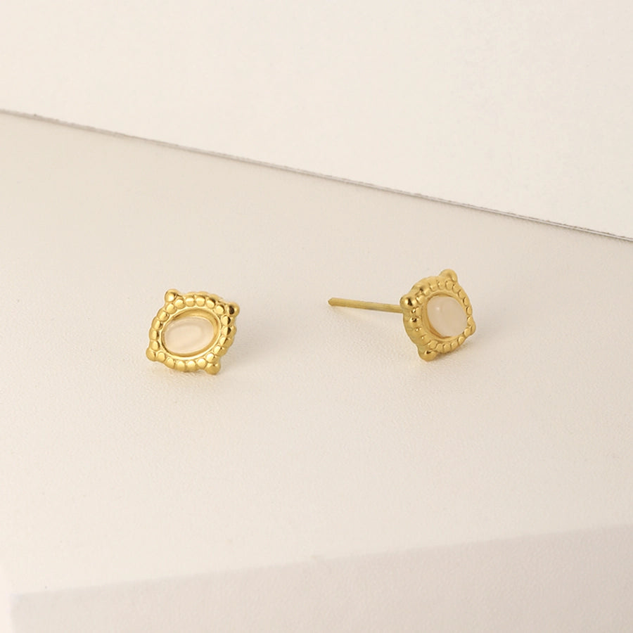 1 Pair Elegant Simple Style Geometric 304 Stainless Steel 18K Gold Plated Stainless Steel Earrings