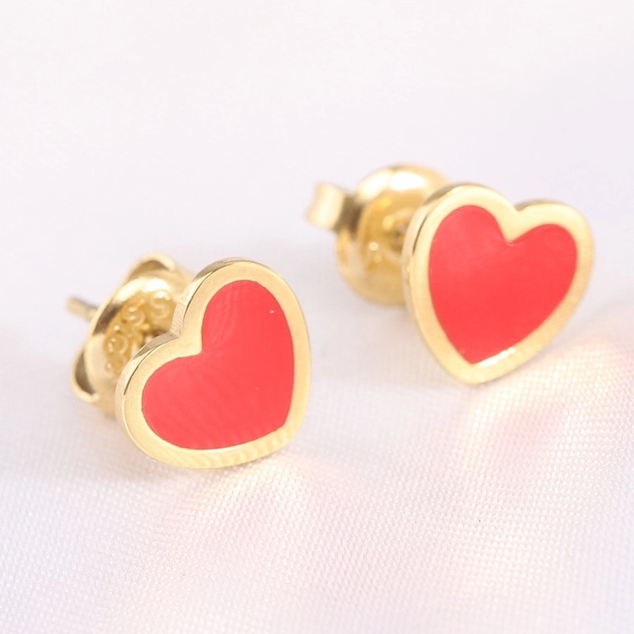 1 Pair IG Style Fruit Titanium Steel 18K Gold Plated Ear Studs