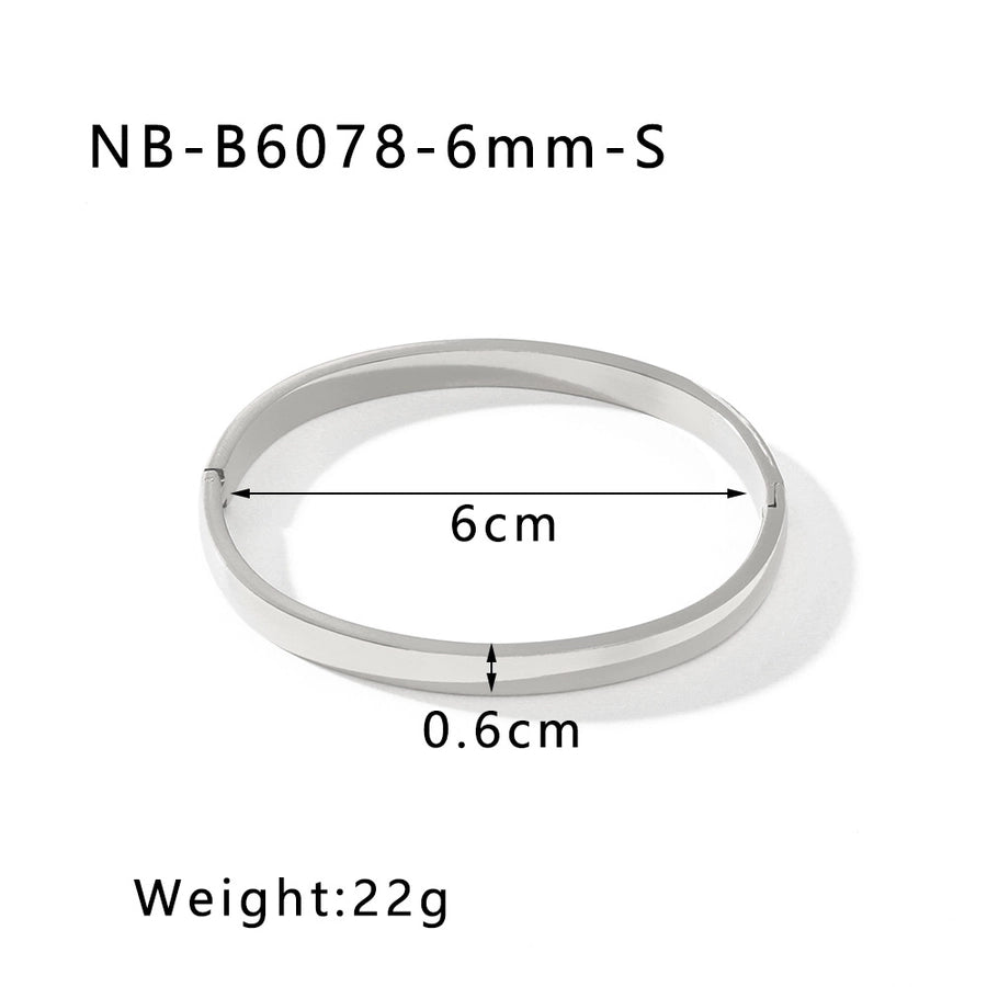 IG Style Simple Style Geometric 304 Stainless Steel Bangle In Bulk