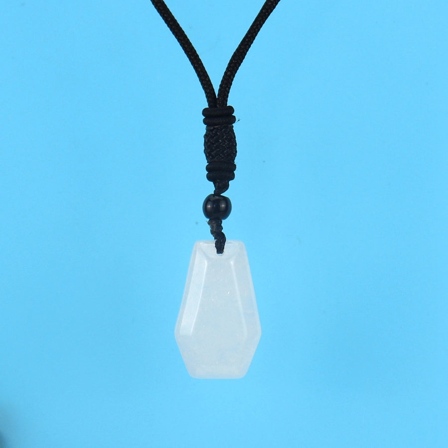 ethnic style water droplets natural stone crystal agate pendant necklace 1 piece