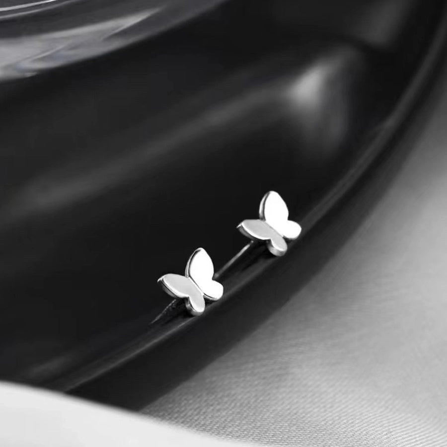 1 Pair Simple Style Butterfly Plating 304 Stainless Steel 18K Gold Plated Ear Studs - CEJEW