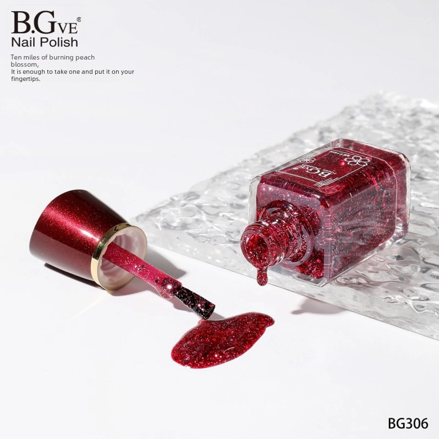 Bgve Nail Polish Long-lasting Quick-drying Transparent Nude Color Jelly Pink   Whitening Oil-based Nail Polish