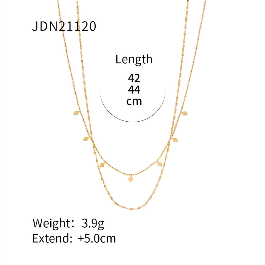 Jewelry Fashion Solid Color Stainless Steel Titanium Steel Plating Necklace