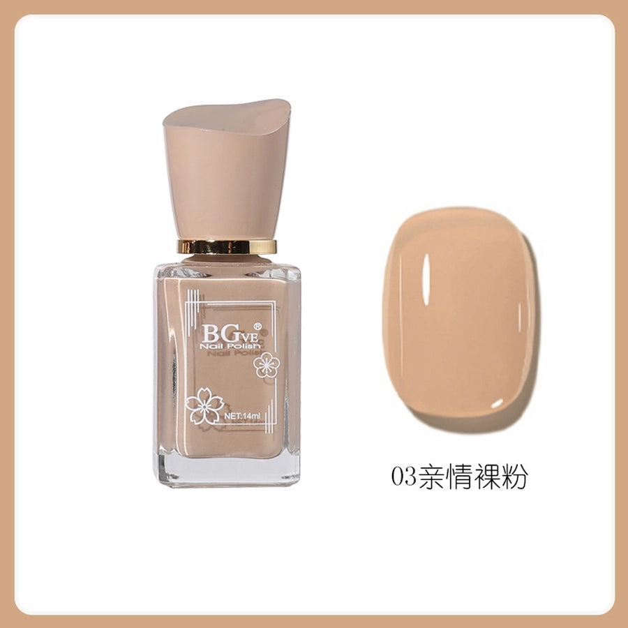 Bgve Nail Polish Long-lasting Quick-drying Transparent Nude Color Jelly Pink   Whitening Oil-based Nail Polish