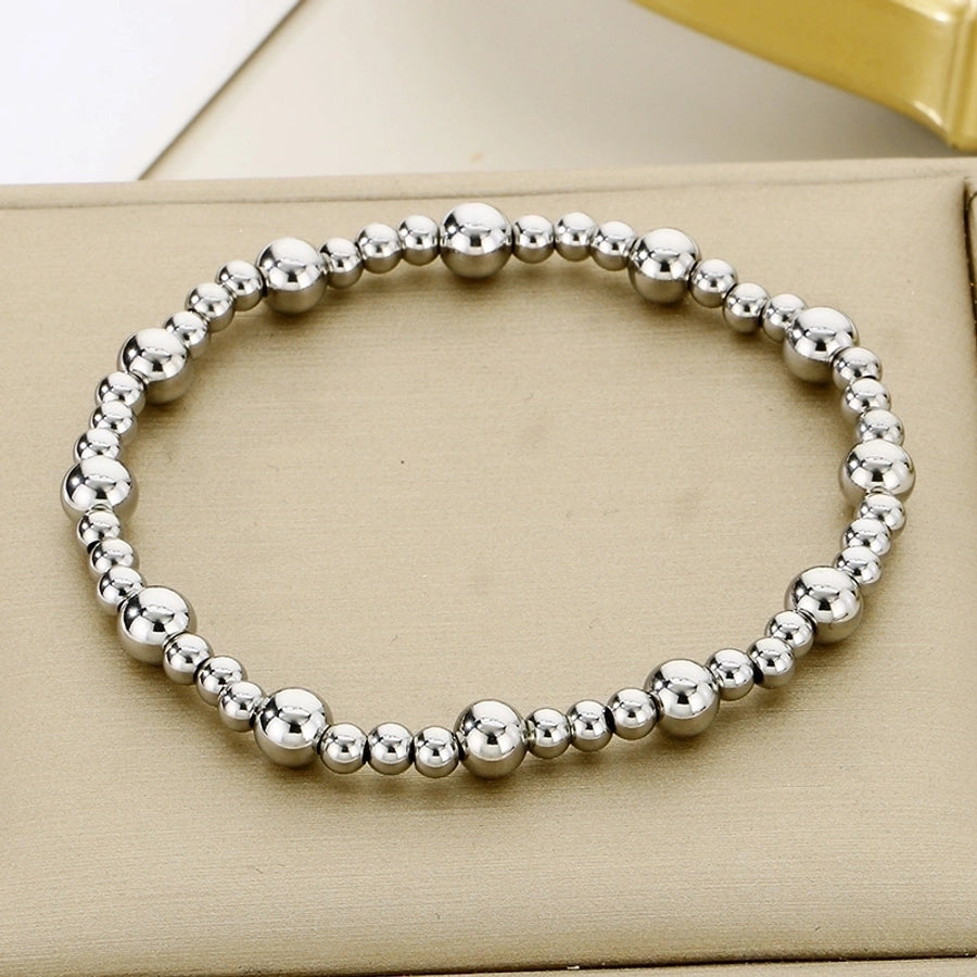 Simple Style Round 304 Stainless Steel 18K Gold Plated Bracelets In Bulk - CEJEW