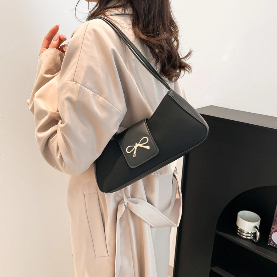 Women's Medium Pu Leather Solid Color Classic Style Streetwear Square Zipper Underarm Bag