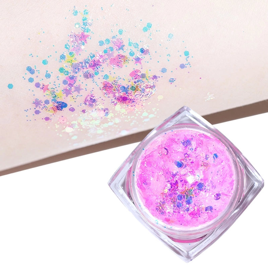 Colorful Glitter Glossy Sequin Nail Art Eye Makeup No Glue Needed Lolita Cosplay Performance Makeup Internet Celebrity Style