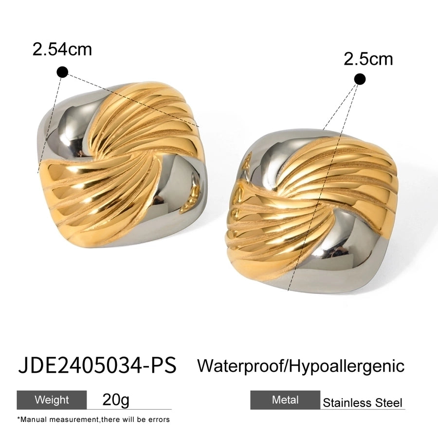 1 Pair Simple Style Classic Style Geometric 304 Stainless Steel Ear Studs