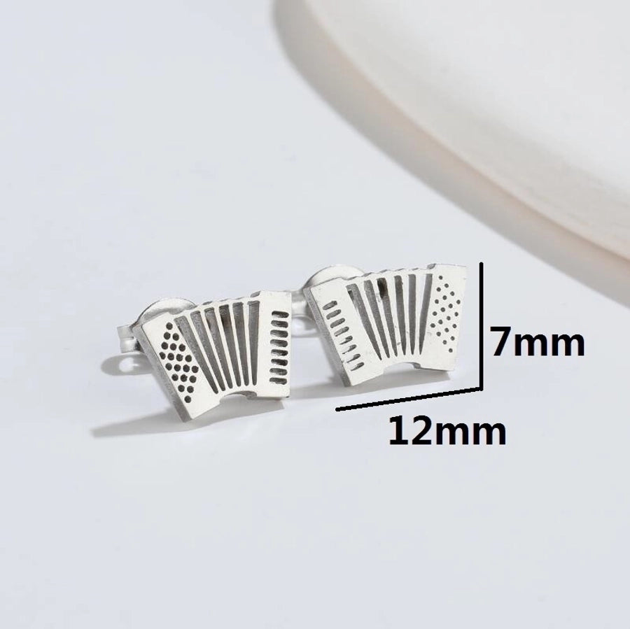 Fashion Geometric Plating 201 Stainless Steel No Inlaid 18K Gold Plated Ear Studs