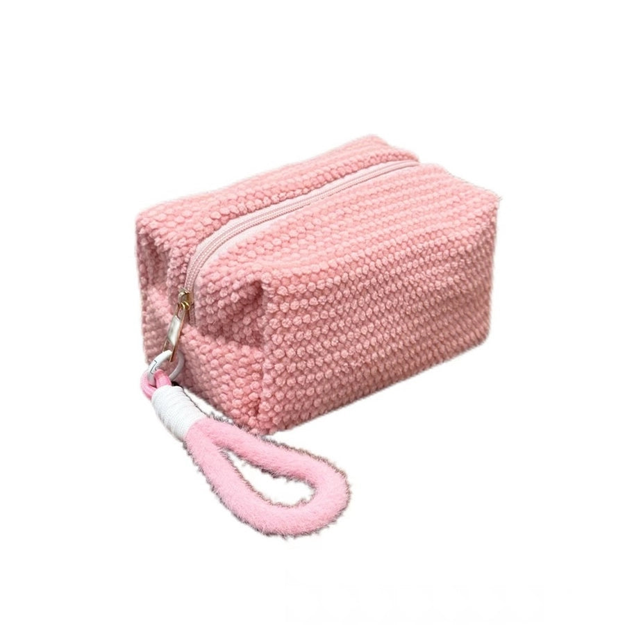 Elegant Streetwear Solid Color Polyester Plaid Square Makeup Bags