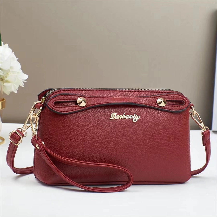 Women's Small PU Solid Color Streetwear Square Zipper Square Bag