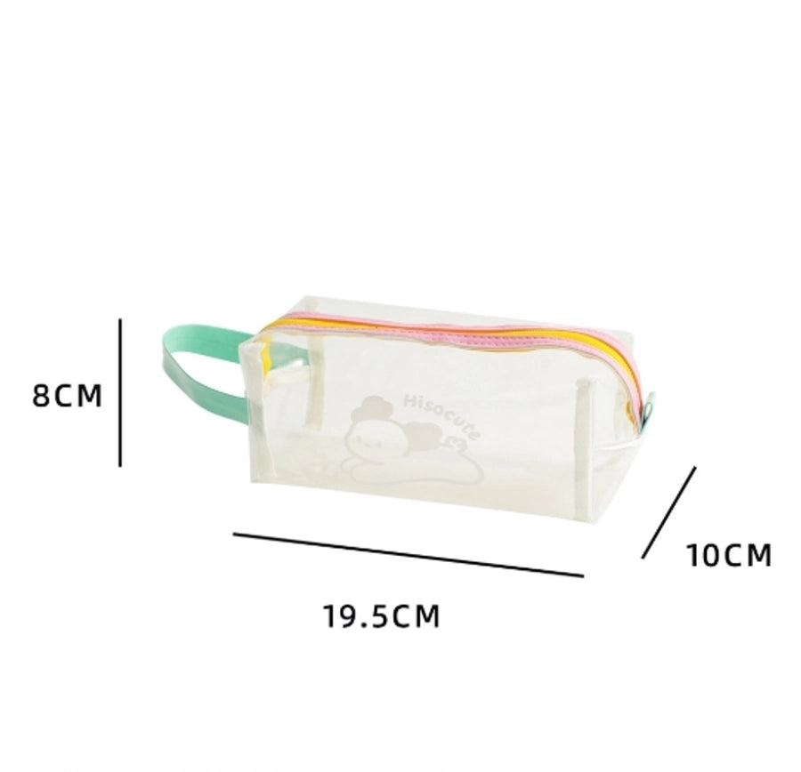 Elegant Streetwear Letter PVC Square Makeup Bags