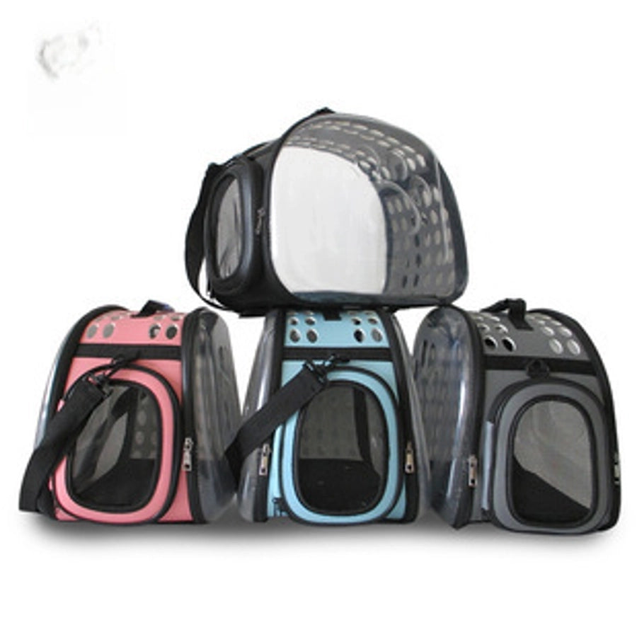 Portable Folding Transparent Pet Carrier Bag Large Capacity Breathable Outdoor Cat Backpack Cat Box Bag For Travel