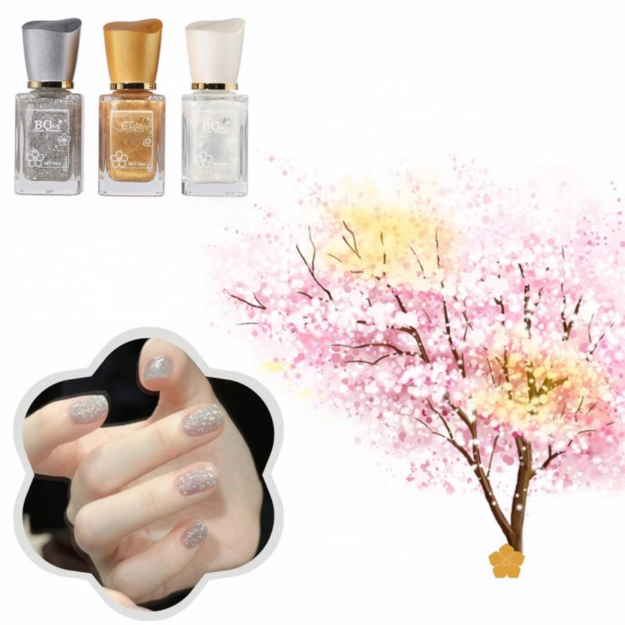 Bgve Nail Polish Long-lasting Quick-drying Transparent Nude Color Jelly Pink   Whitening Oil-based Nail Polish