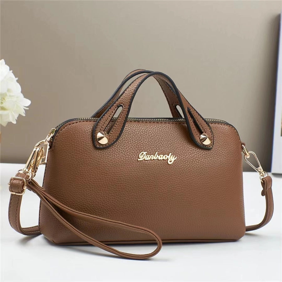 Women's Small PU Solid Color Streetwear Square Zipper Square Bag