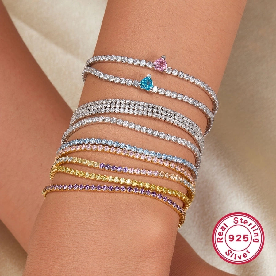 925 Sterling Silver Bracelets Elegant Glam