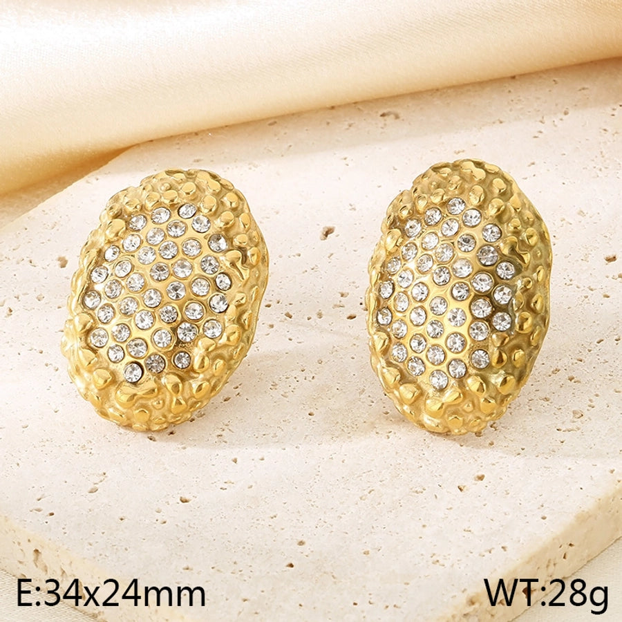 1 Pair Elegant Vintage Style Streetwear Geometric 304 Stainless Steel 18K Gold Plated Earrings