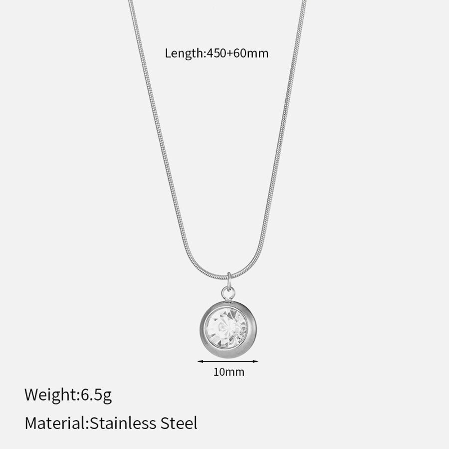 Jewelry Vintage Style Simple Style Classic Style Geometric 304 Stainless Steel Pendant Necklace