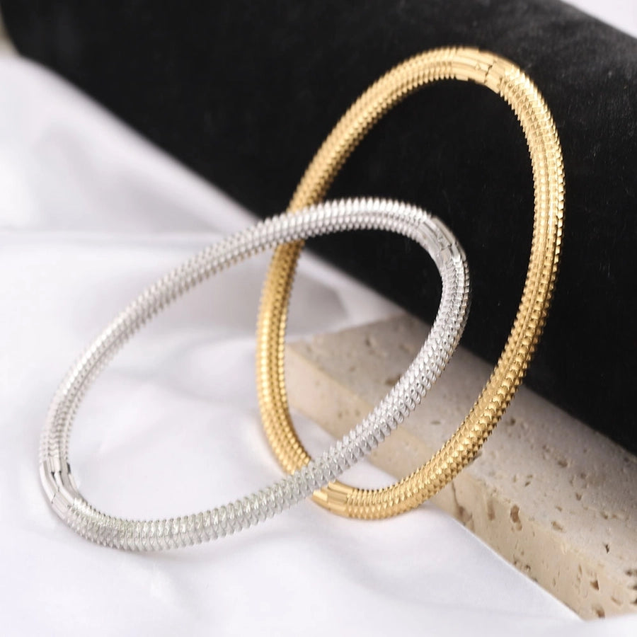 Simple Style Commute Geometric 304 Stainless Steel Bangle In Bulk