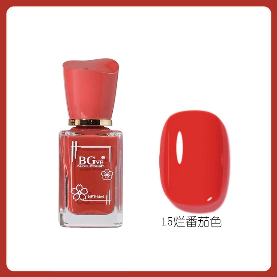 Bgve Nail Polish Long-lasting Quick-drying Transparent Nude Color Jelly Pink   Whitening Oil-based Nail Polish