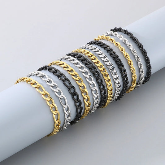 Simple Style Geometric 304 Stainless Steel 18K Gold Plated Unisex Bracelets