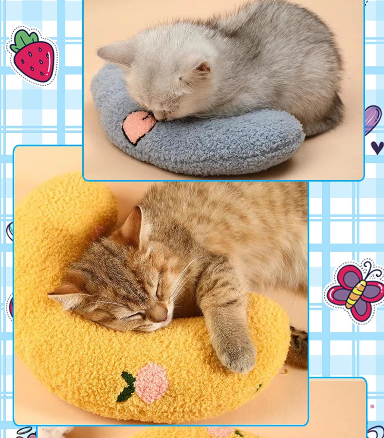 Thickened Soft Comfortable Cat Toy Pillow Dog Pet Headrest Cushion Prevents Biting Durable Plush Material For Sleeping Playing