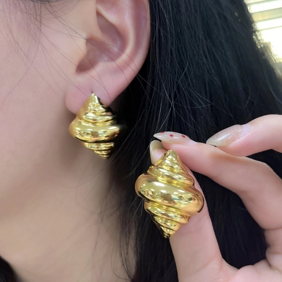 1 Pair Cute Novelty Streetwear Geometric Irregular 304 Stainless Steel Imitation Gold  Ear Studs