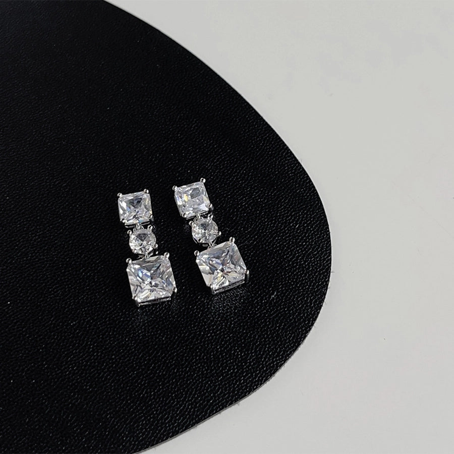 Heavy Industry Zircon Collection High-grade Light Luxury 925 Silver Needle Plated 14K Earrings Fashion New Earrings Factory Earrings