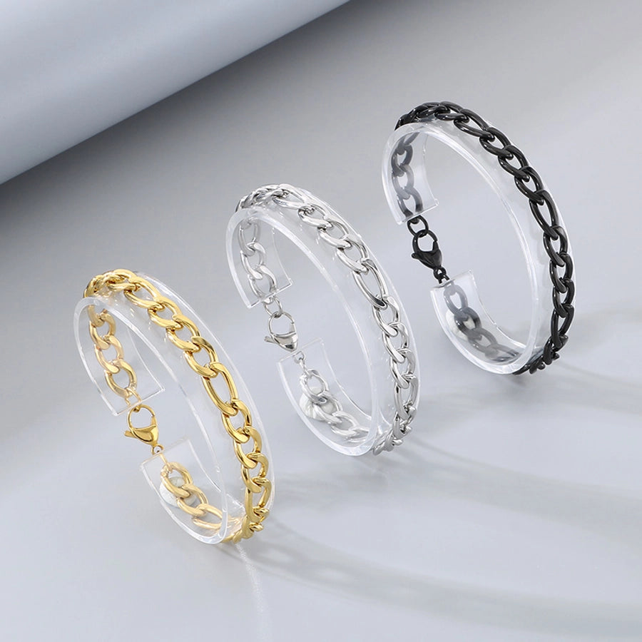 Simple Style Geometric 304 Stainless Steel 18K Gold Plated Unisex Bracelets